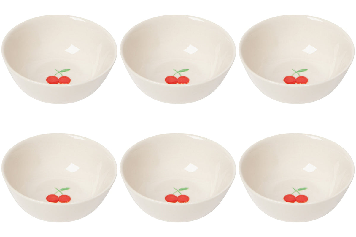 Set of 6 Bowl Petite Motif Cherry