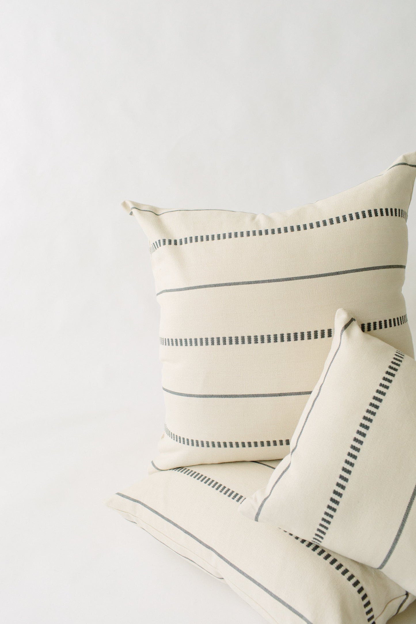 LOOM Imports Cream & Gray Brocade XL Lumbar Pillow cover