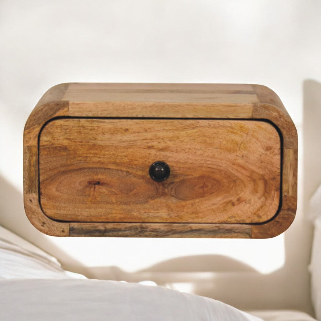 Avora Mini Wall-Mounted Oak-ish Nightstand