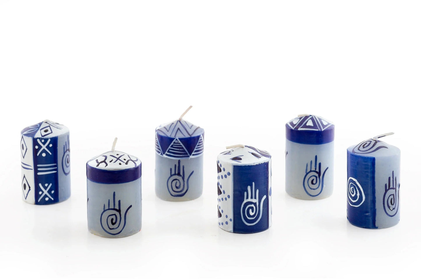 Hamsa Painted Candles
