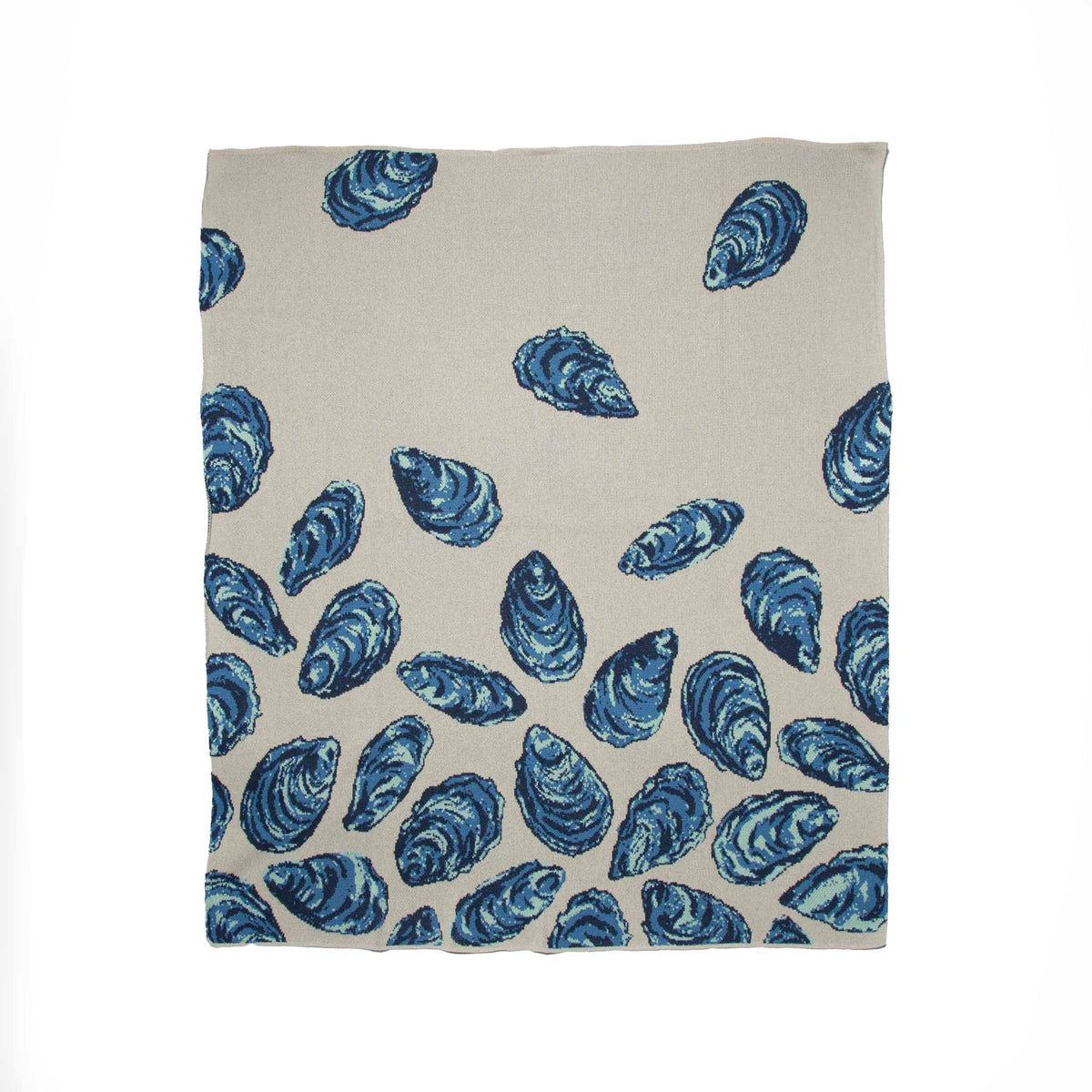 Oyster - Cotton Sustainable Knit Throw Blanket | Coastal