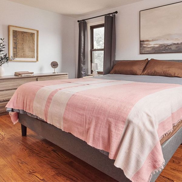 Rosa Plush Maroon Plush Merino Queen Bedspread / Large Throw