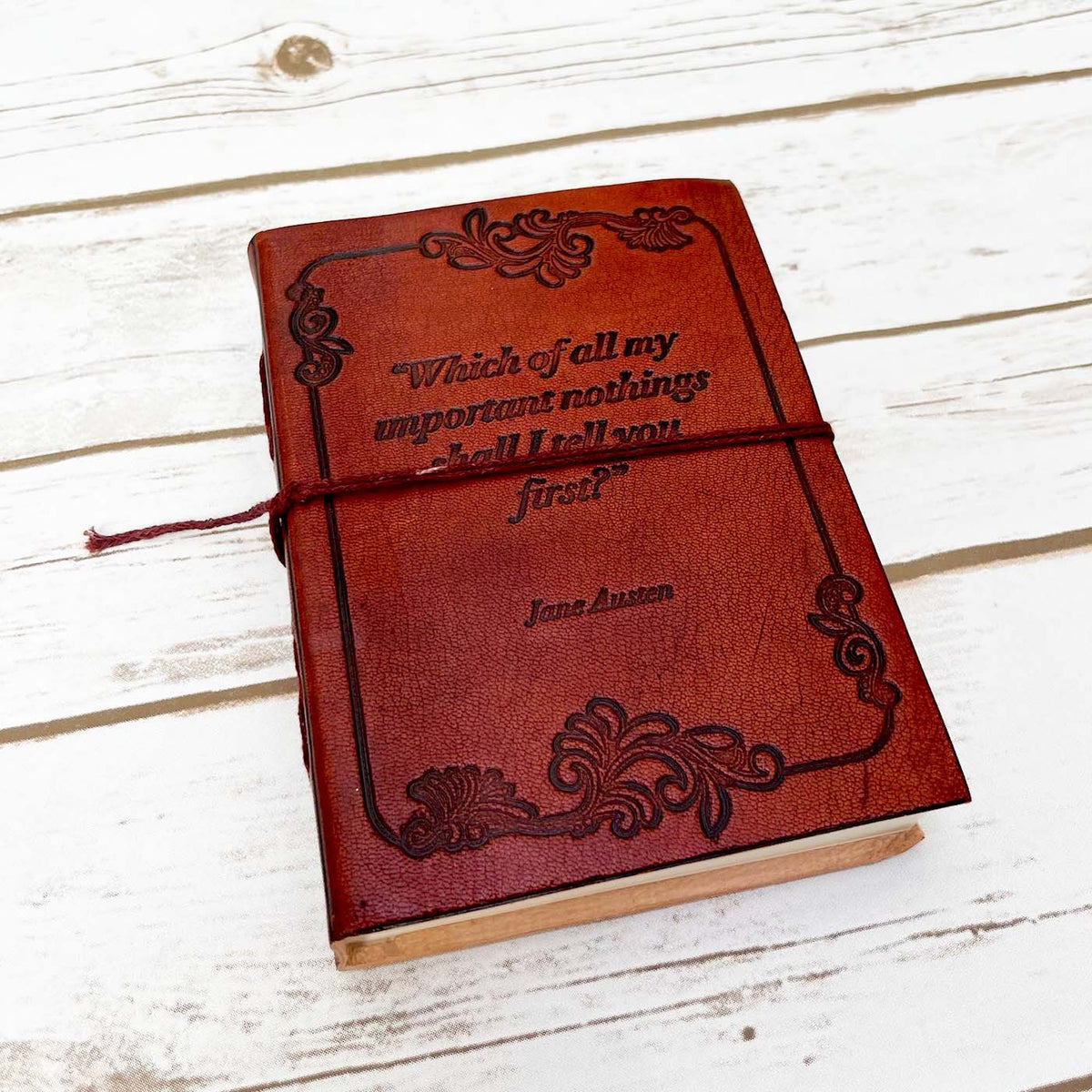 Jane Austen Quote Leather Journal