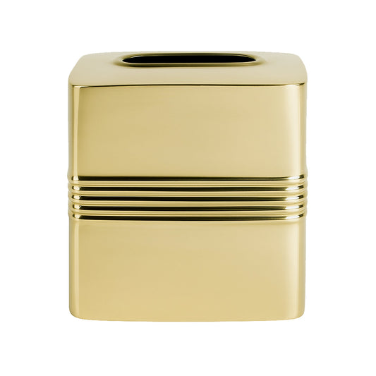 Tissue Box | Stainless Steel Square Facial Tissue Box Holder | Gold Finish