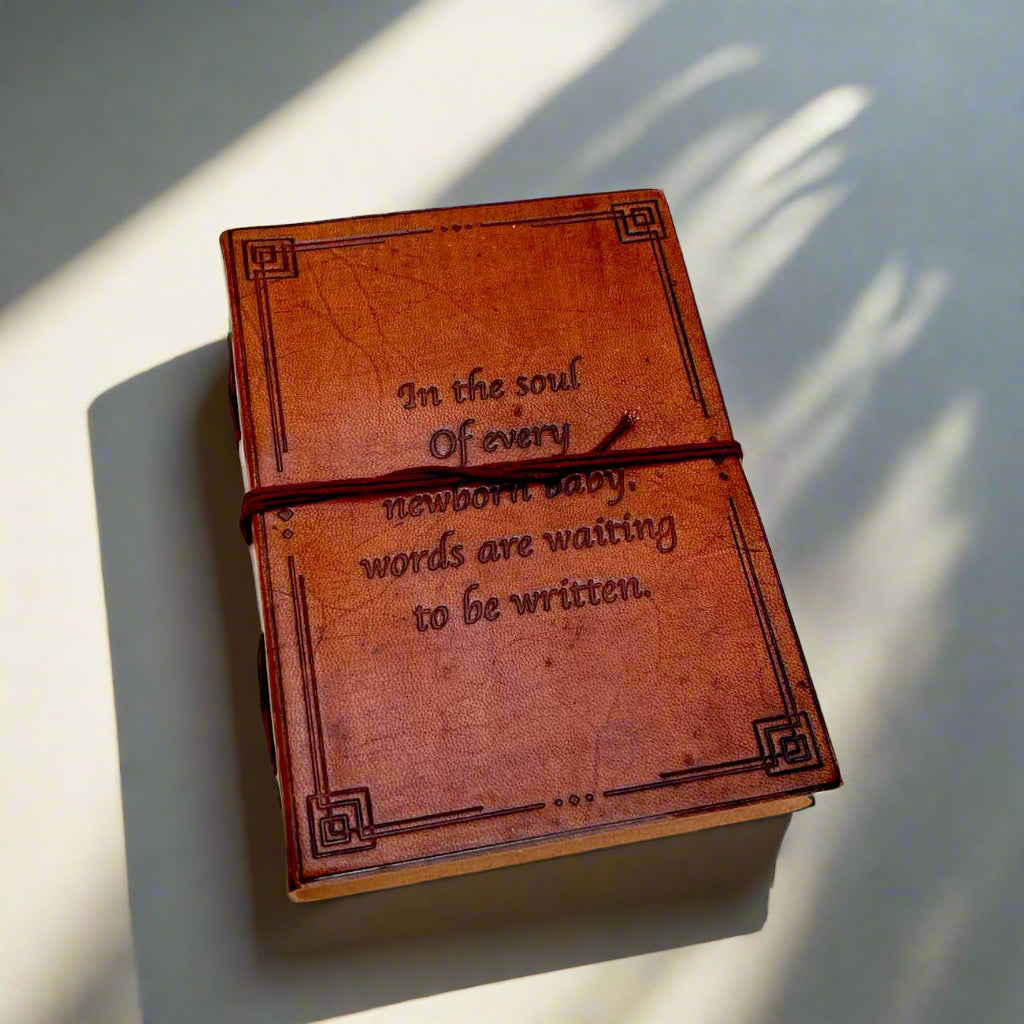 Newborn Baby Leather Journal