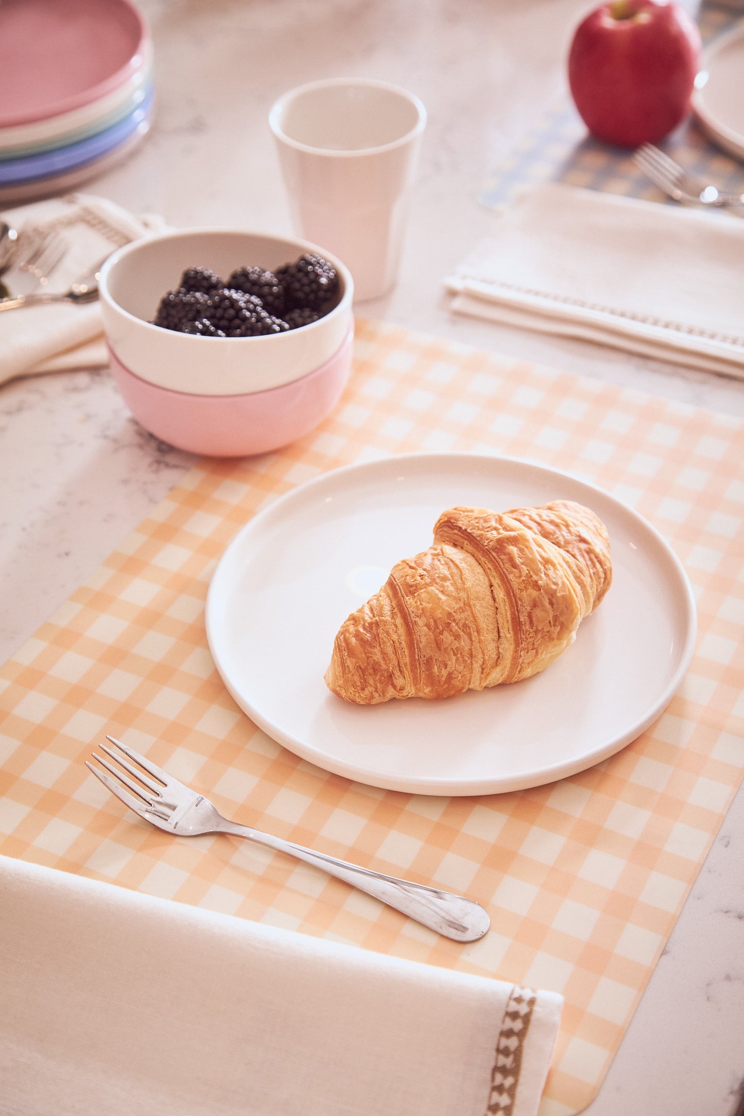 2 Placemats | Coral Gingham |  by robynblair x Recette