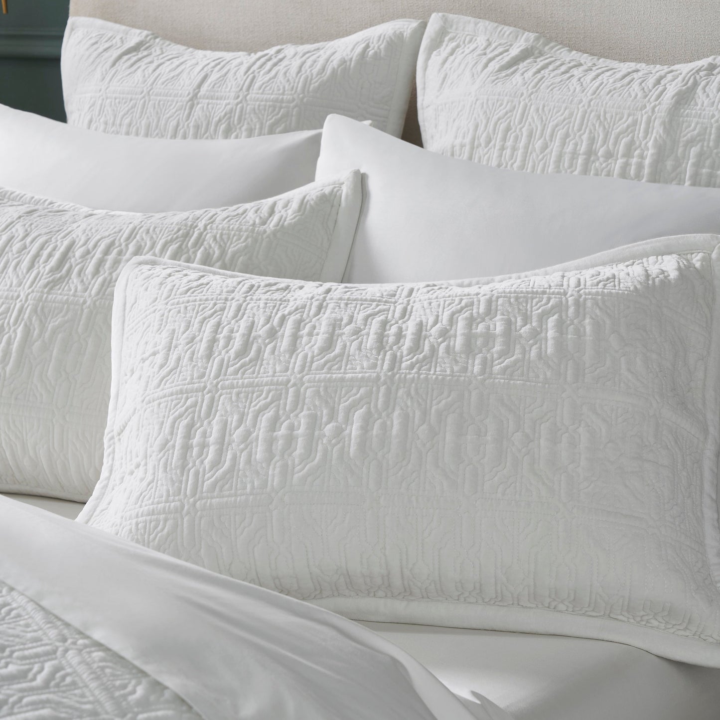 Duke Geometric Cotton Velvet Quilt Sham - Clearance