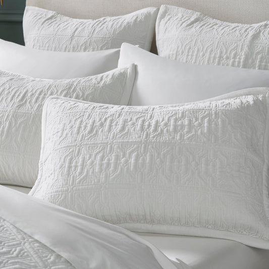 Duke Geometric Cotton Velvet Quilt Sham - Clearance