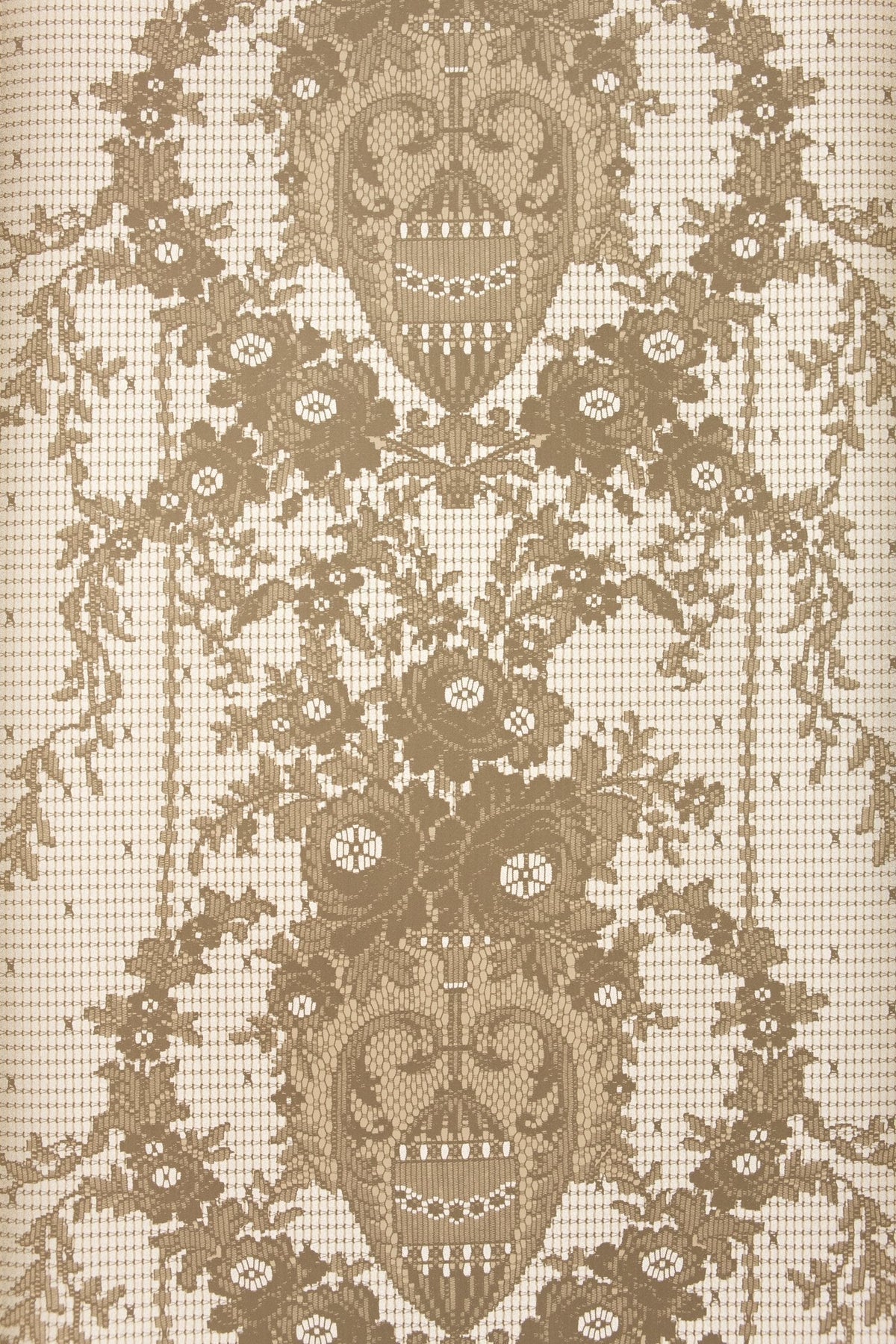 Prince of Scots Rose Damask Paper Lace Vinyl Wallpaper