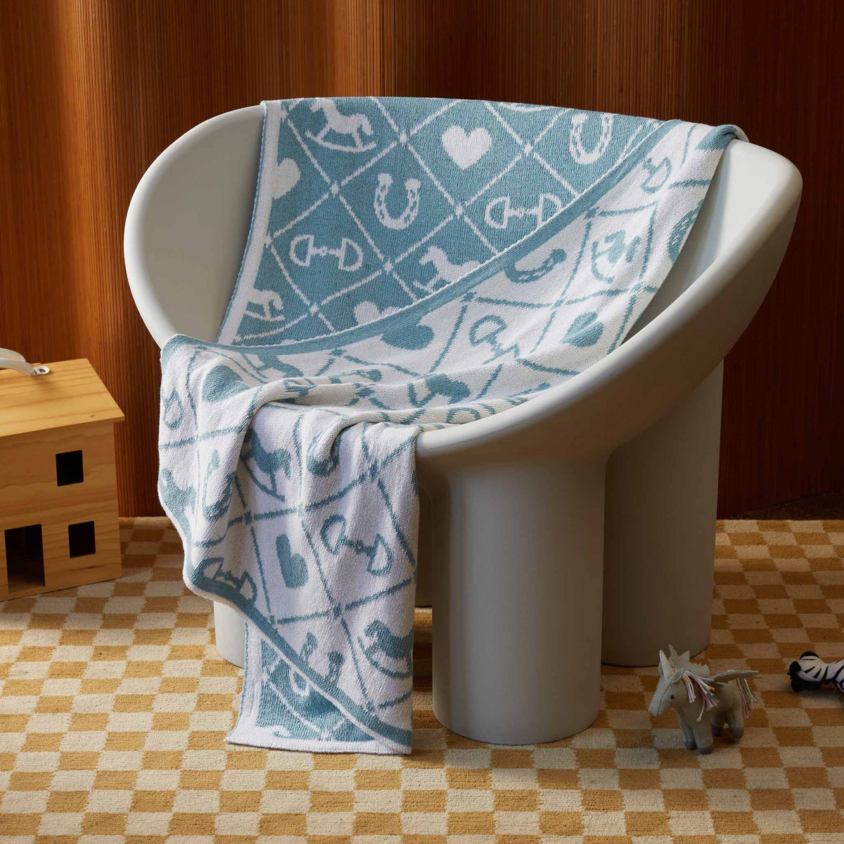 Baby Pony Quilt - Cotton Knit Blanket