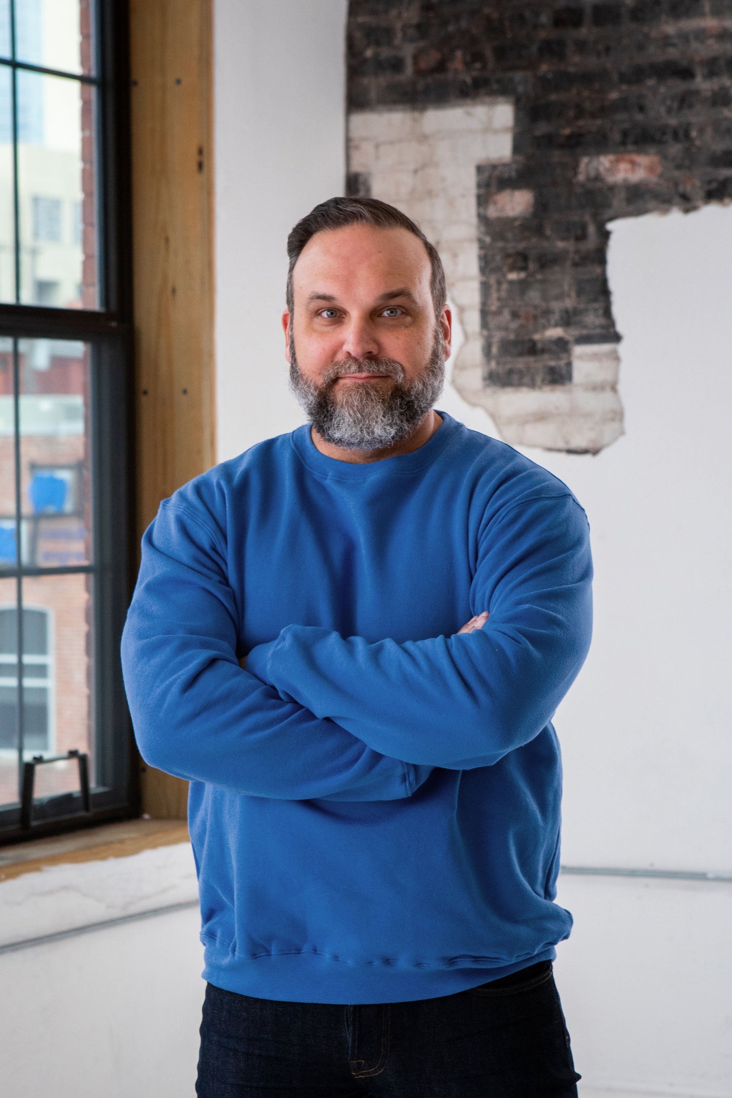 Unisex Heathered Fleece Crew