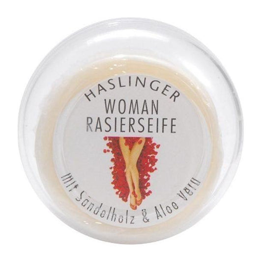 Haslinger Woman shaving soap with sandalwood and aloe vera 60g