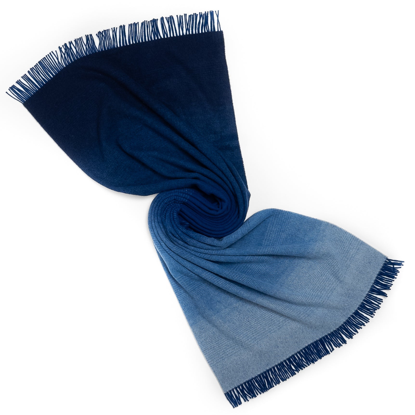 Whisper Ombre Merino Throw in Deep Water | Prince of Scots - Osadia Concept Store