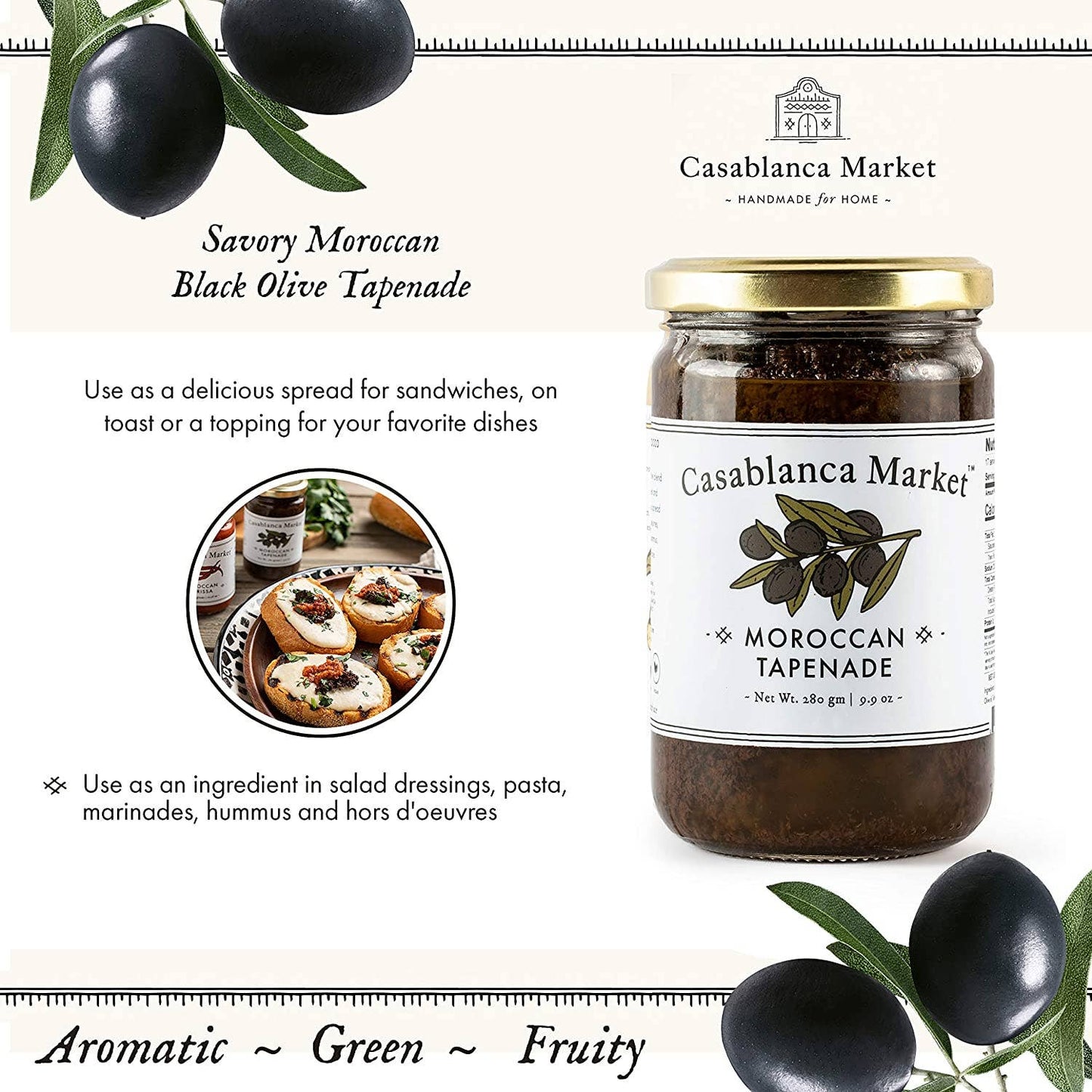 Casablanca Market Black Olive Tapenade Spread
