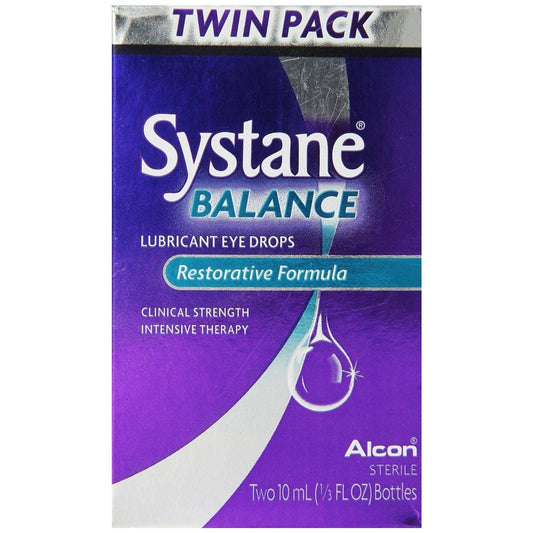 Systane Balance Lubricant Eye Drops Restorative Formula Twin Pack