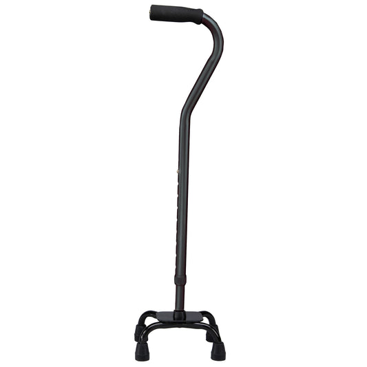Carex Small Base Offset Quad Cane, Black