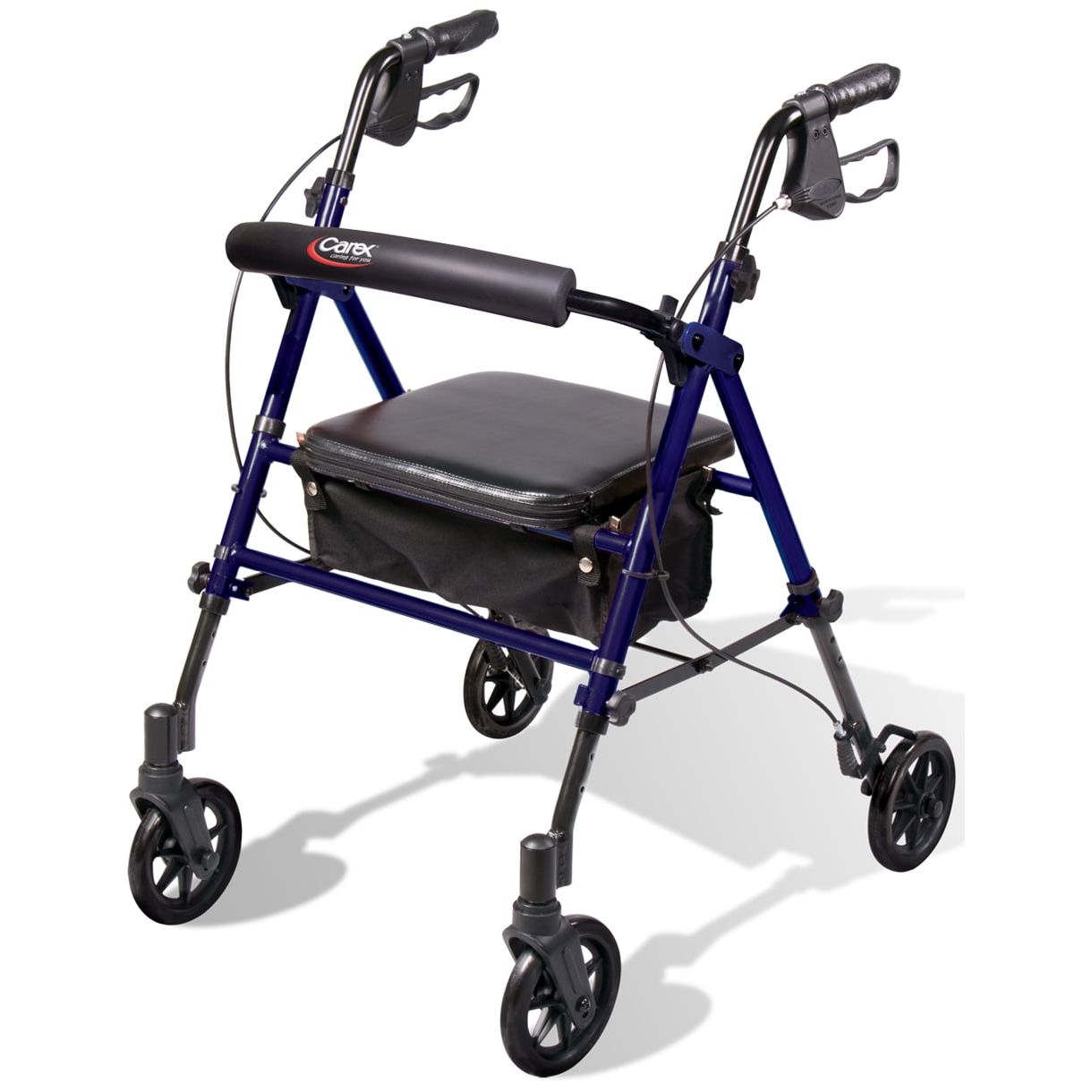 Carex Health Brands Rolling Walker, Step N' Rest