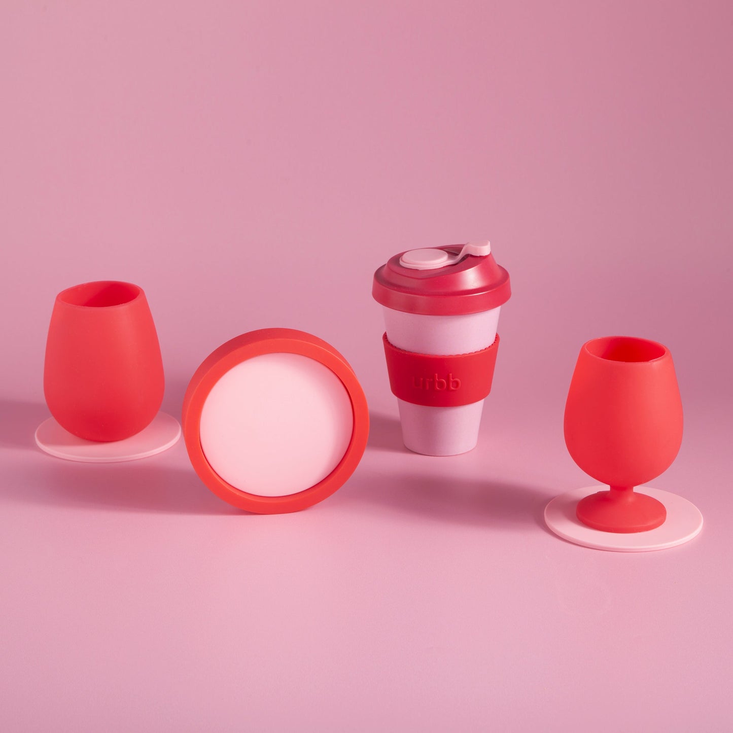 Cherry + Blush | Stemm |Silicone Unbreakable Wine Glasses
