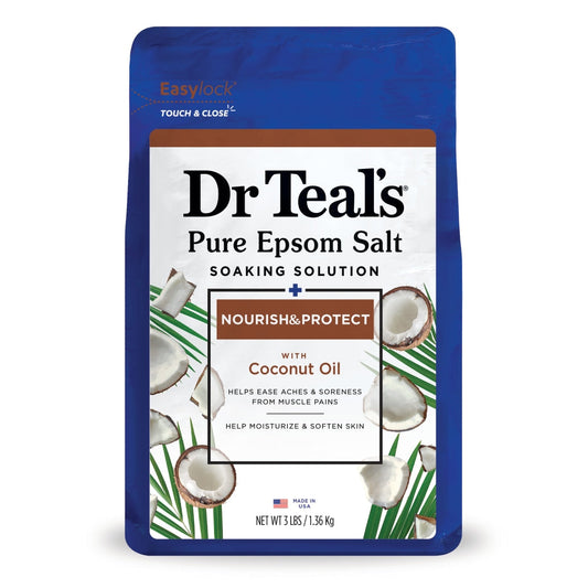 Dr Teal's Pure Epsom Salt Soaking Solution Coconut Oil 3 Lb