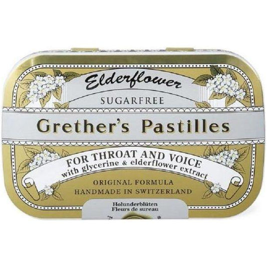 Grether's Pastilles Elderflower Sugar Free 3.75 oz. (44 Lozenges)