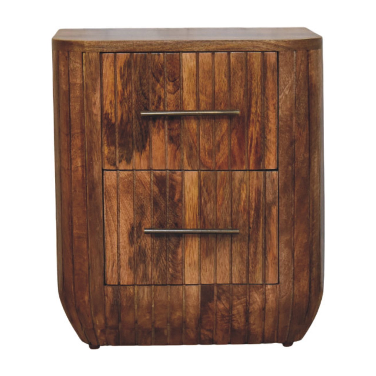 Artisan Furniture Solid Wood Fluted Bedside with Drawers