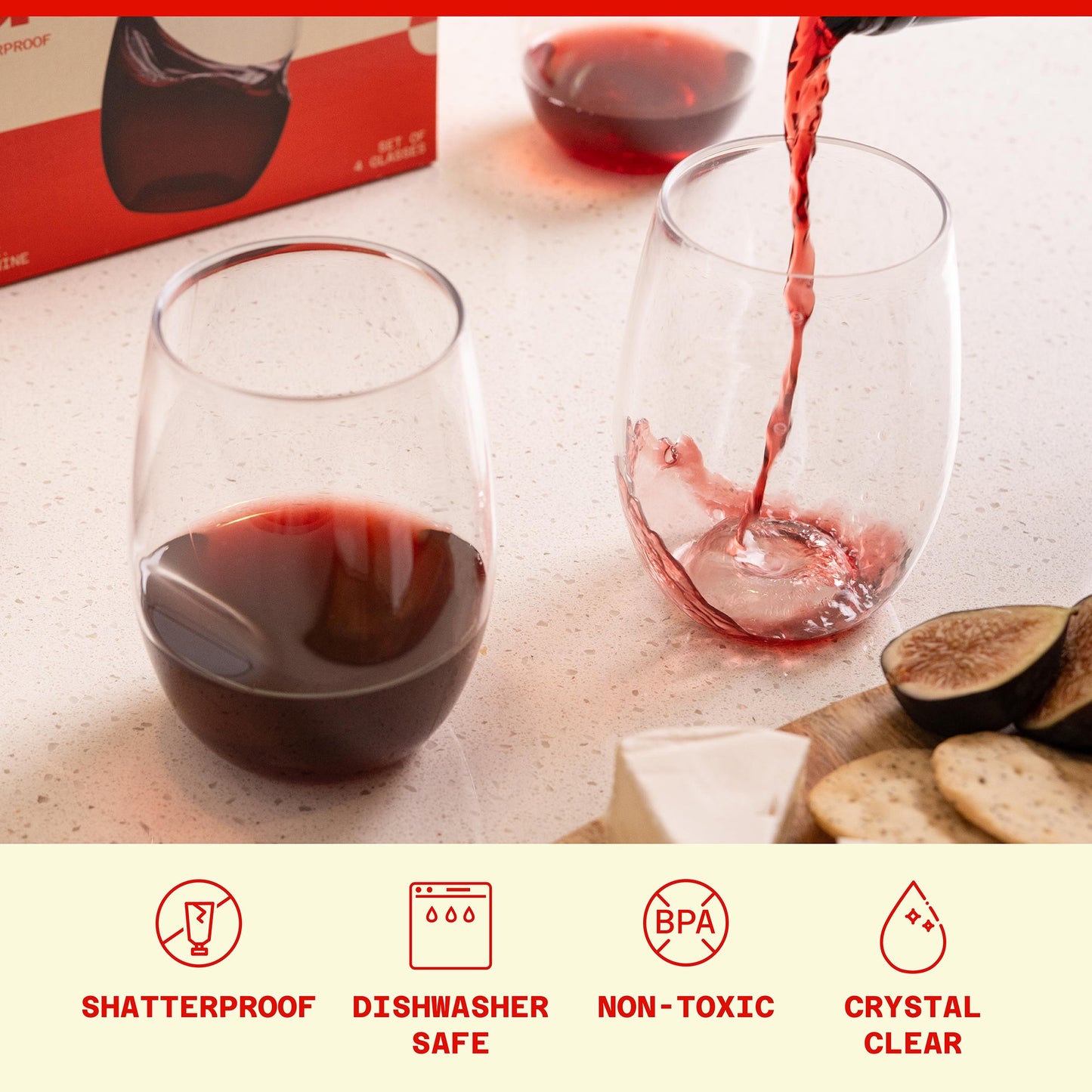 Govino 16oz Red Wine Glasses