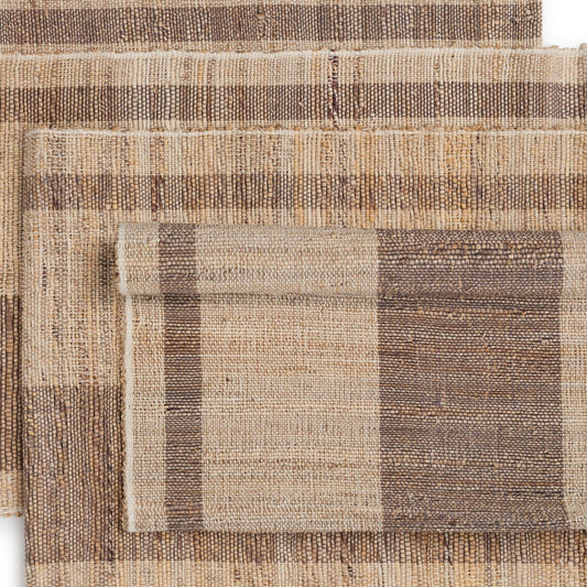 BISCOTTI Placemats. Set of 4. Banana Stem Fiber – Handwoven – Fair Trade – Artisan Made