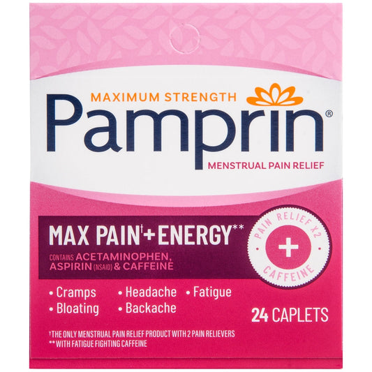 Pamprin Maximum Strength Max Formula Menstrual Pain Relief Caplets