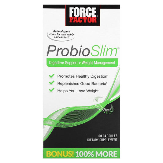 Force Factor ProbioSlim, Digestive Support + Weight Management, 60 Capsules