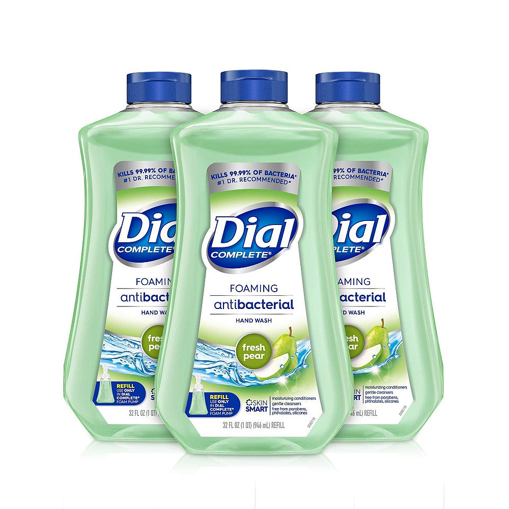 Dial Complete Antibacterial Foaming Hand Wash Refill - Fresh Pear - 32 Fl Oz