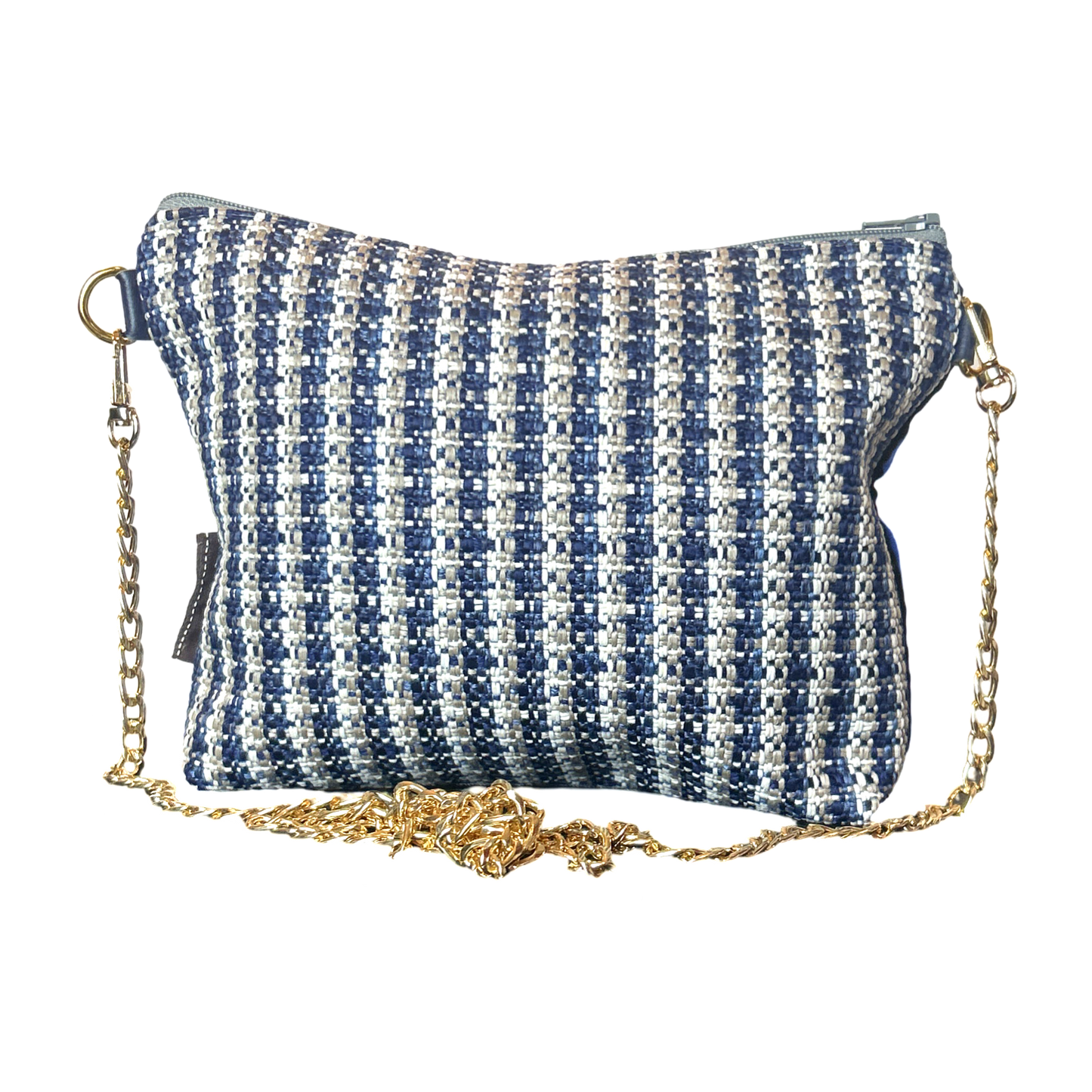 Couvertures et Tenues du Jour Blue Vintage Scarf Crossbody Bag