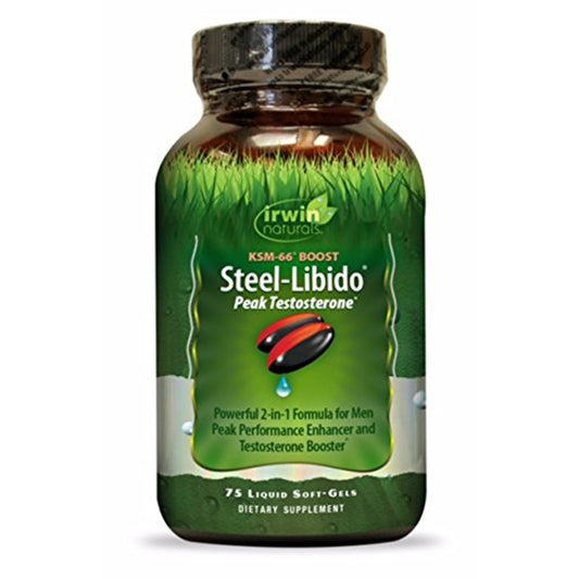 Irwin Naturals Steel Libido Peak Testosterone, 75 Liquid Soft-gels