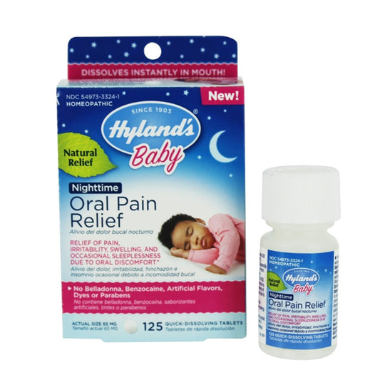 Hyland's Baby Natural Nighttime Oral Pain Relief, 125 Tablets