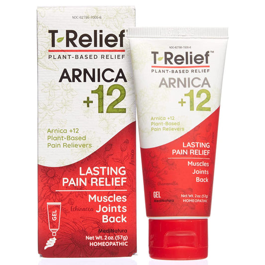 T-Relief Arnica Plus 12 Pain Gel Natural Ingredients – 1.76 Oz