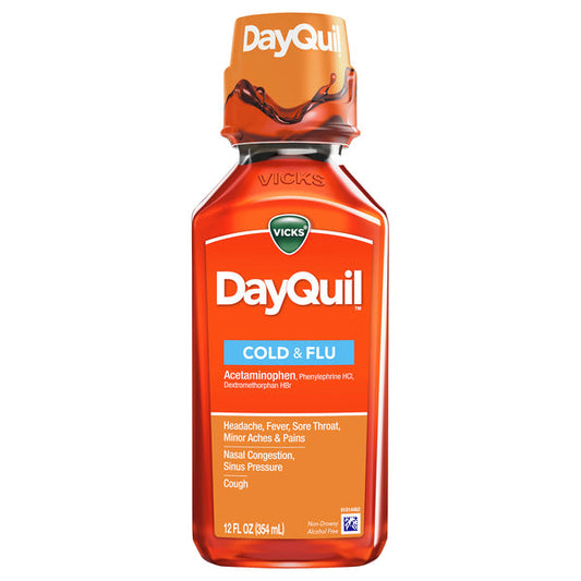 Vicks DayQuil Cold & Flu Relief Liquid - Acetaminophen - 12 Fl Oz