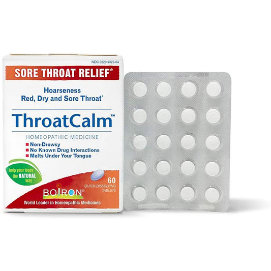 Boiron ThroatCalm Homeopathic Tablets For Sore Throat Relief - Osadia Concept Store