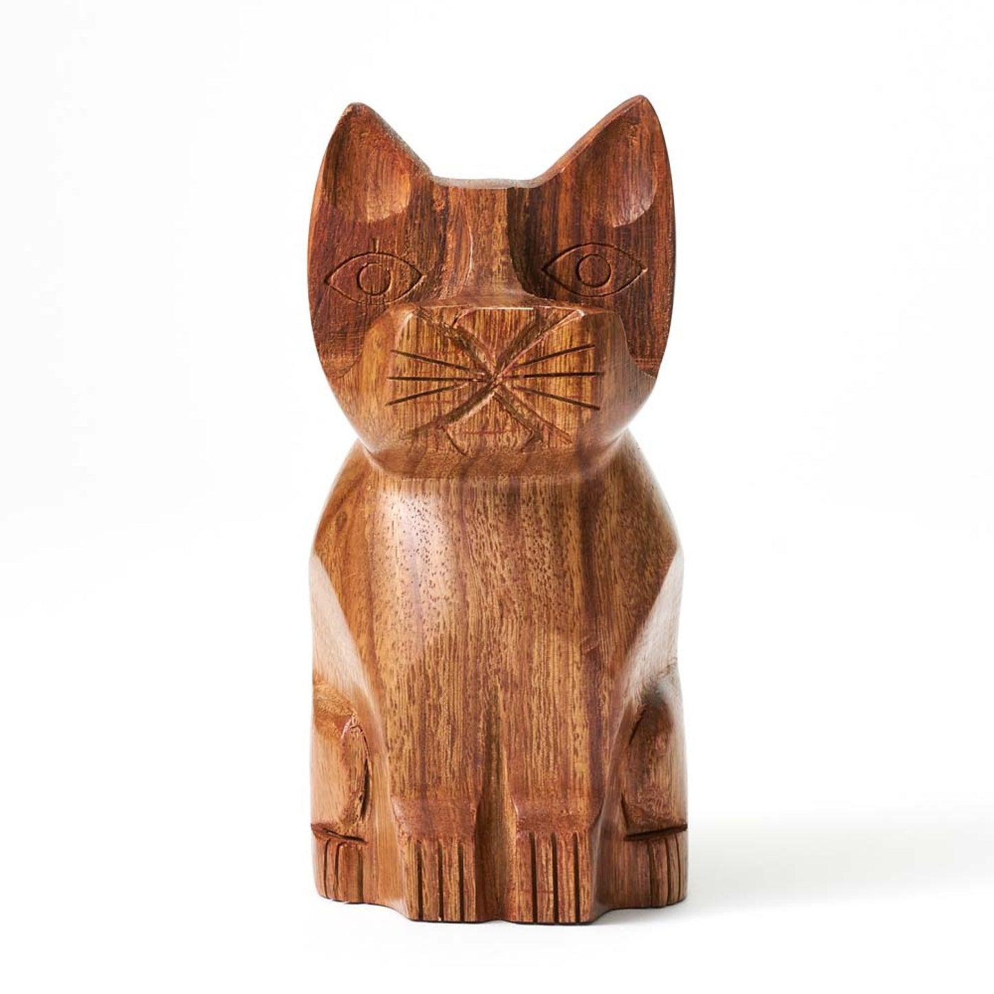 Cat Eyeglass Holder Stand - Hand Carved Wood