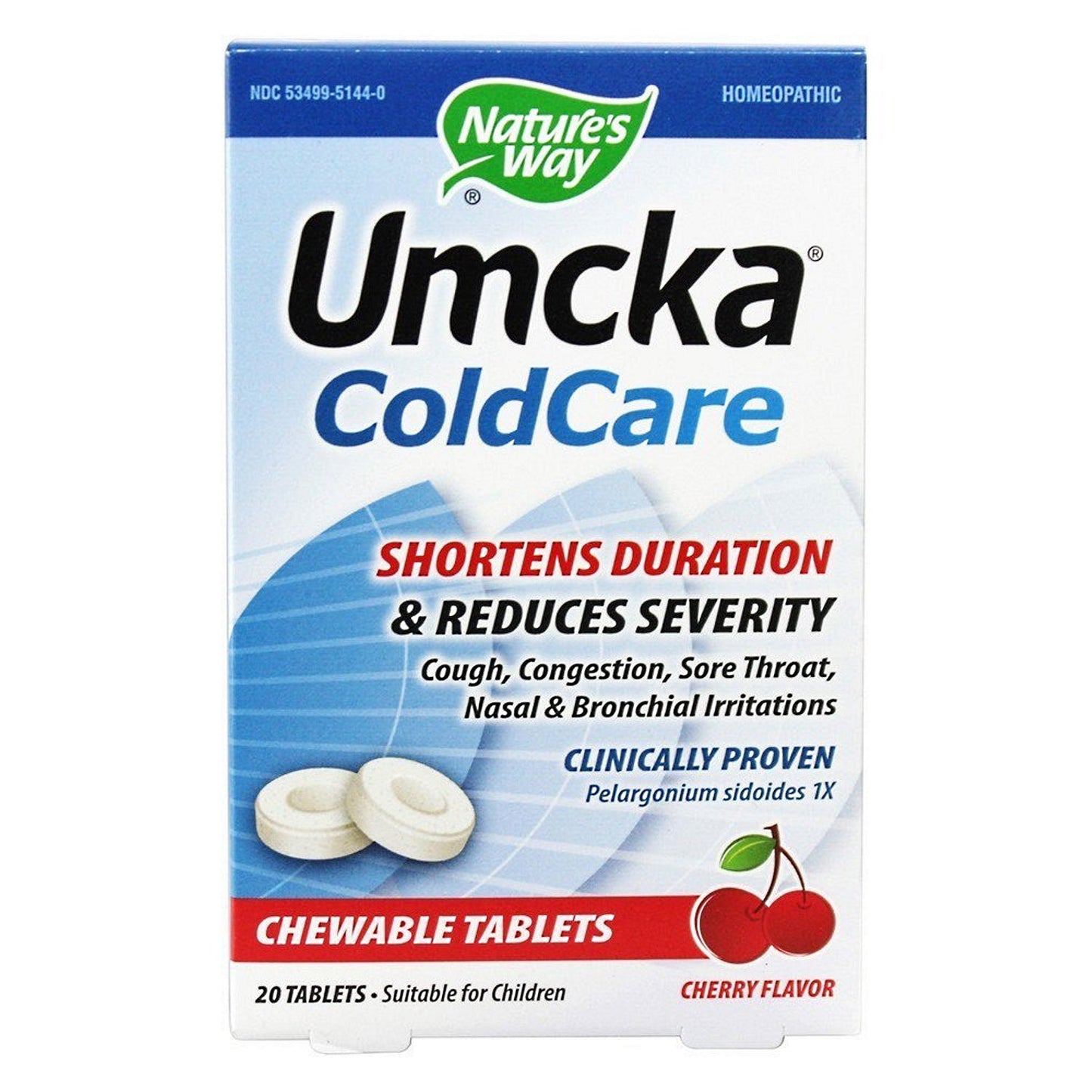 Nature's Way Umcka Cold Care Cherry Flavor Chewable Tablets - Osadia Concept Store