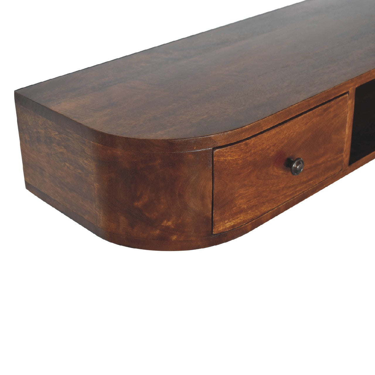 Solid Wood Lunar 2-Drawer Floating Console