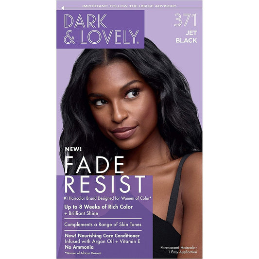 Dark & Lovely SoftSheen-Carson Fade Resist Rich Conditioning Hair Color, Jet Black, 1 Kit