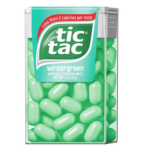 Tic Tac Mints Wintergreen – 12 Pack, 1 Oz Packs