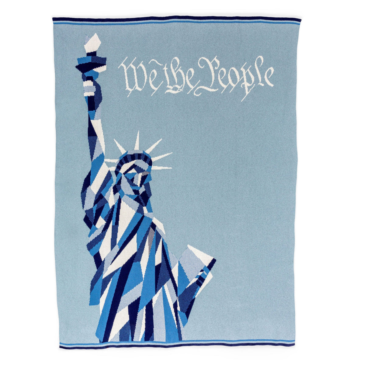 Statue of Liberty | We the People - Cotton Sustainable Knit Modern Throw Blanket