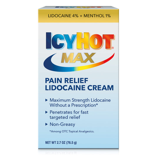 Icy Hot Max Strength Pain Relief Lidocaine Cream