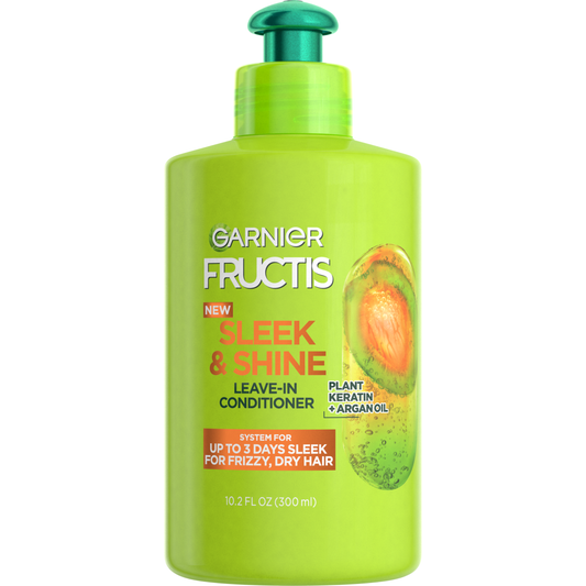 Fructis Garnier Sleek & Shine Intensely Smooth Leave-In Conditioning Cream, 10.2 Fl Oz