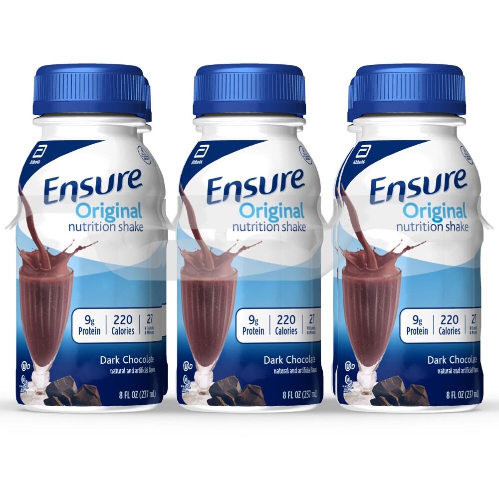 Ensure Original Nutrition Shake Dark Chocolate Ready-to-Drink 8 Fl Oz Bottles