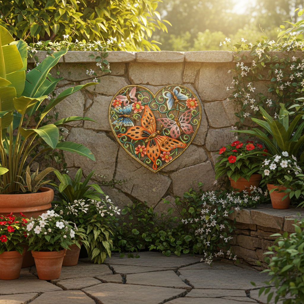 Painted Butterfly Heart