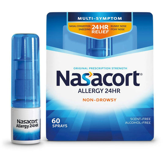 Nasacort Nasal Spray, Allergy 24 Hr, Multi Symptom, Non Drowsy, Original Prescription Strength, 55 Mcg 0.37 Fl Oz - Osadia Concept Store