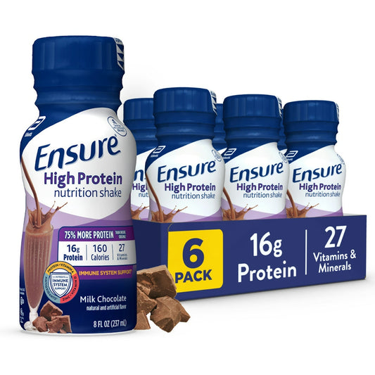 Ensure High Protein Milk Chocolate Nutrition Shake 6 - 8 Fl Oz Bottles