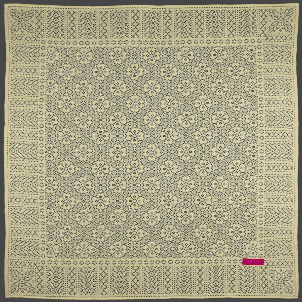 Southampton Home Lace Weave Baby Shawl - Yellow