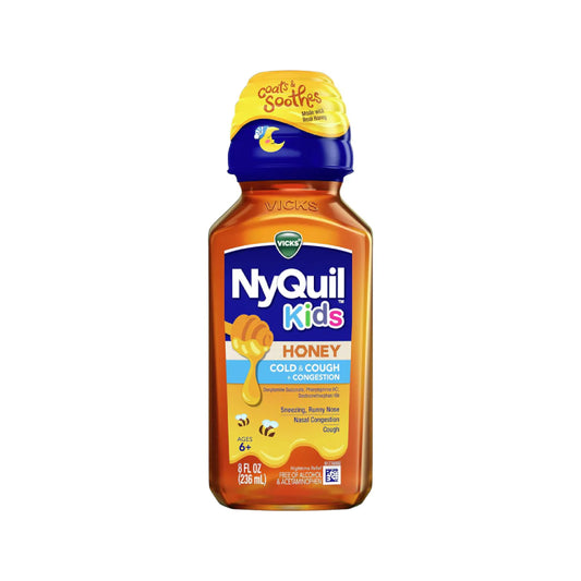Vicks Kids NyQuil Honey Cold & Cough Medicine Liquid - 8 Fl Oz